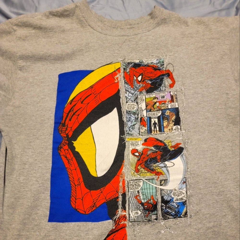 Marvels Spiderman Shirt Comic page Large